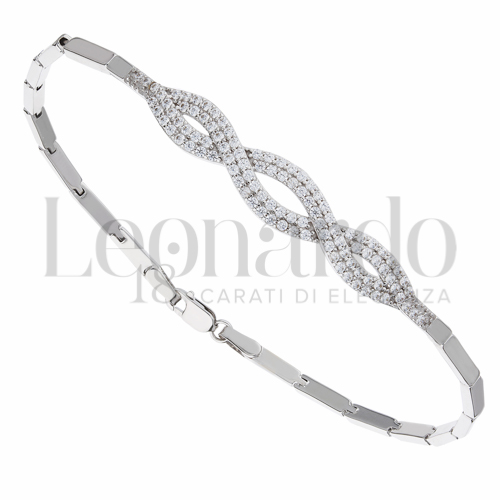 con Zircone bianco in Oro Bianco da 5,9gr.