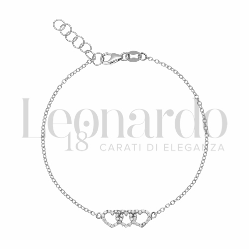 Modello o elemento Elemento in linea con Zircone bianco in Oro Bianco da 2,1gr.