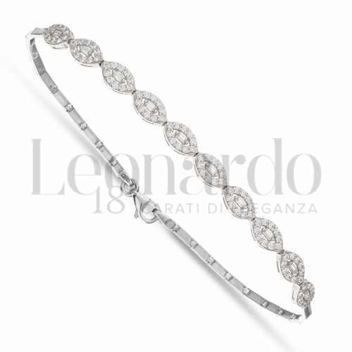con Zircone bianco in Oro Bianco da 4,4gr.