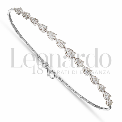 con Zircone bianco in Oro Bianco da 4,4gr.