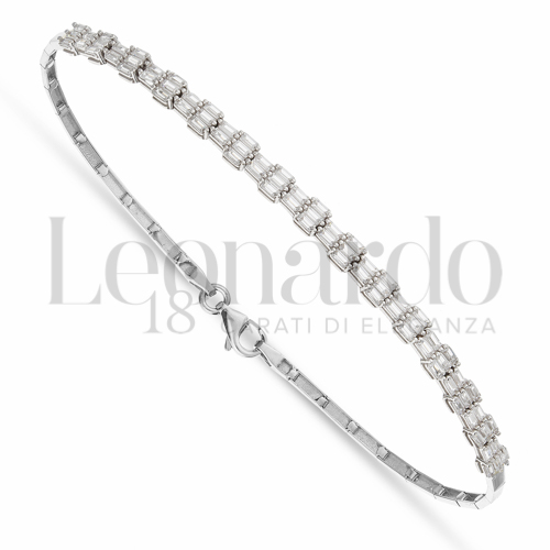 con Zircone bianco in Oro Bianco da 4,2gr.