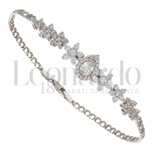 con Zircone bianco in Oro Bianco da 5,7gr.