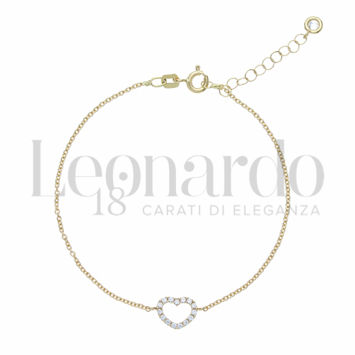Modello Elementi in linea con Zircone bianco in Oro Giallo da 1,6gr.