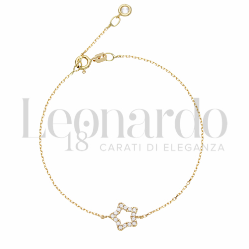 Modello Elementi in linea con Zircone bianco in Oro Giallo da 1,7gr.
