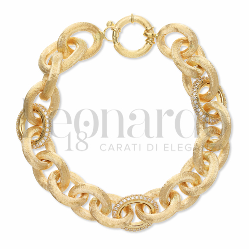 con Zircone bianco in Oro Giallo da 27,6gr.