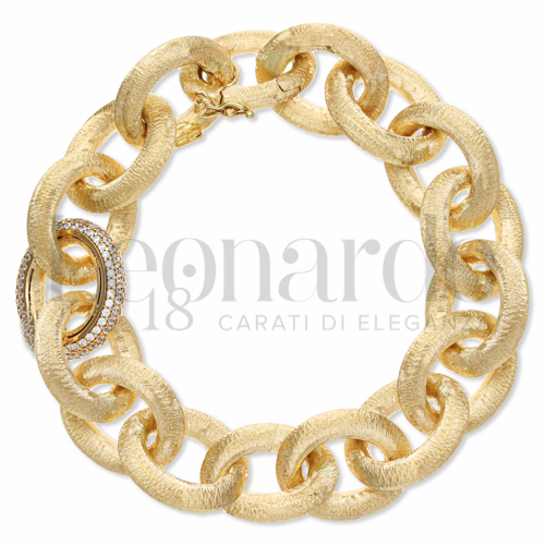 con Zircone bianco in Oro Giallo da 41,4gr.