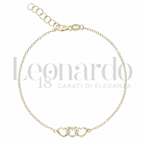 Modello o elemento Elemento in linea con Zircone bianco in Oro Giallo da 2gr.