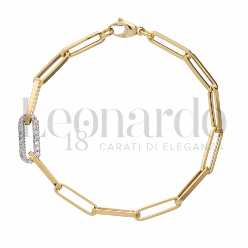 con Zircone bianco in Oro Giallo da 4,7gr.