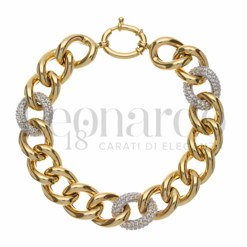 con Zircone bianco in Oro Giallo da 22,5gr.