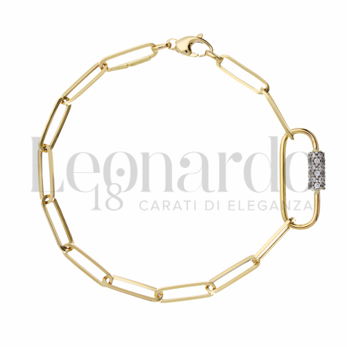 con Zircone bianco in Oro Giallo da 4,4gr.