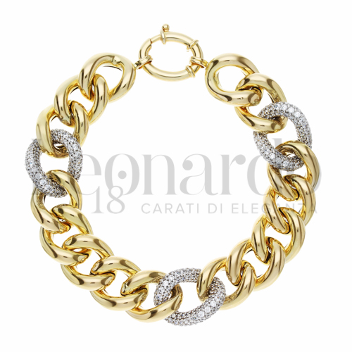 con Zircone bianco in Oro Giallo da 30,7gr.
