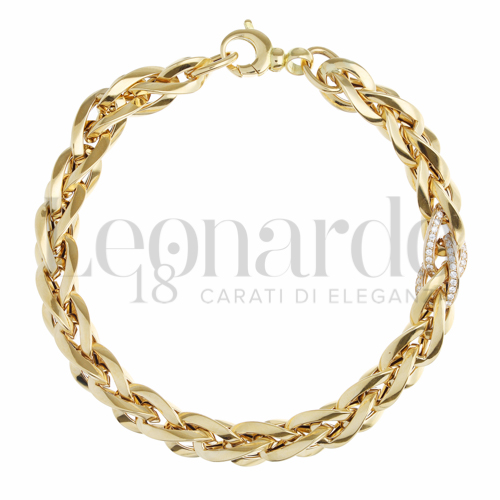 con Zircone bianco in Oro Giallo da 10,4gr.
