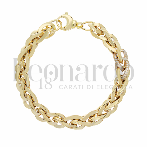 con Zircone bianco in Oro Giallo da 17,4gr.