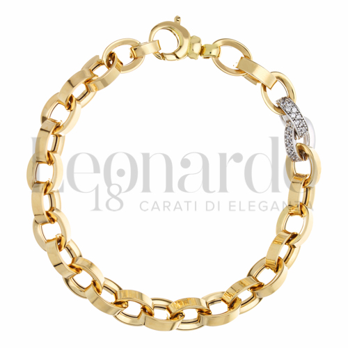 con Zircone bianco in Oro Giallo da 12,2gr.
