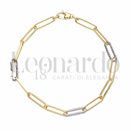 con Zircone bianco in Oro Giallo da 4,6gr.