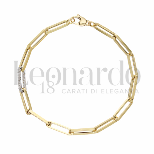 con Zircone bianco in Oro Giallo da 4,4gr.