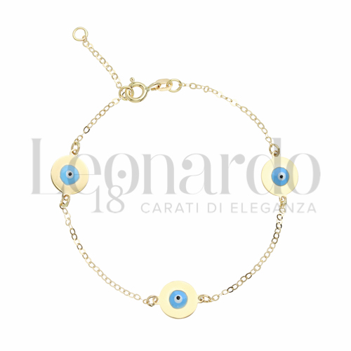 Modello o elemento Elemento in linea con Smalto in Oro Giallo da 2gr.