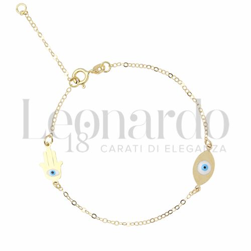 Modello o elemento Elemento in linea con Smalto in Oro Giallo da 1,4gr.