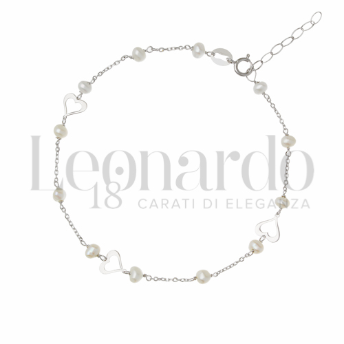 Modello o elemento Elemento in linea con Perla in Oro Bianco da 1,4gr.