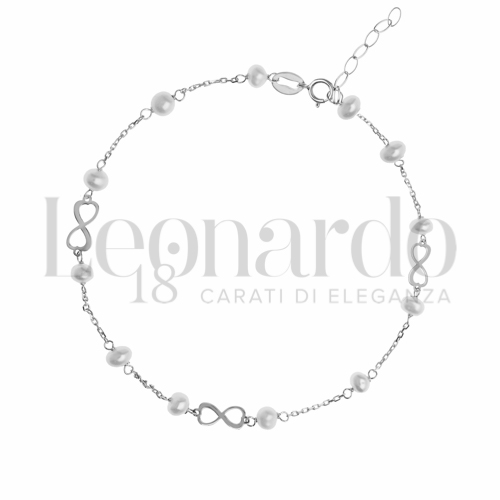 Modello Elementi in linea con Perla in Oro Bianco da 1,1gr.