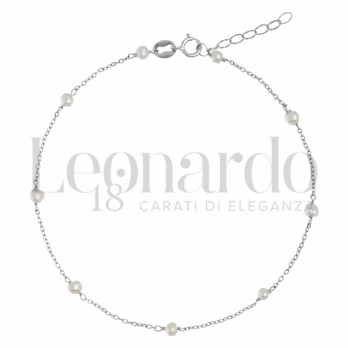 Modello o elemento Elemento in linea con Perla in Oro Bianco da 1,1gr.