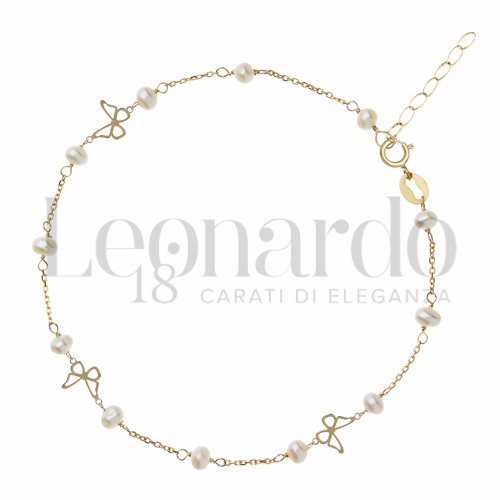 Modello o elemento Elemento in linea con Perla in Oro Giallo da 1,3gr.