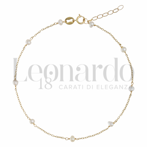 Modello o elemento Elemento in linea con Perla in Oro Giallo da 1,1gr.