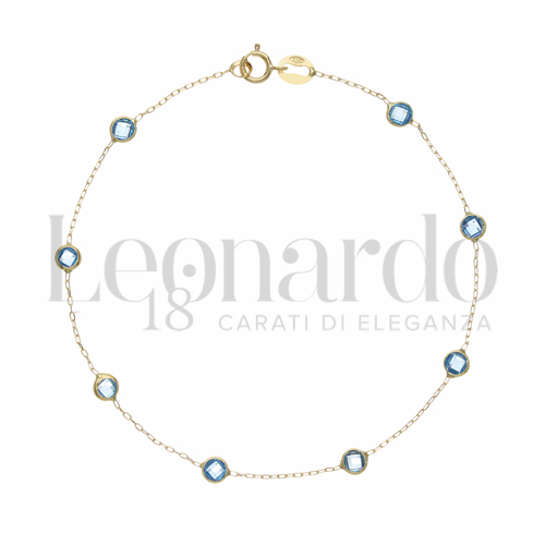 con Pietra blu in Oro Giallo da 0,9gr.