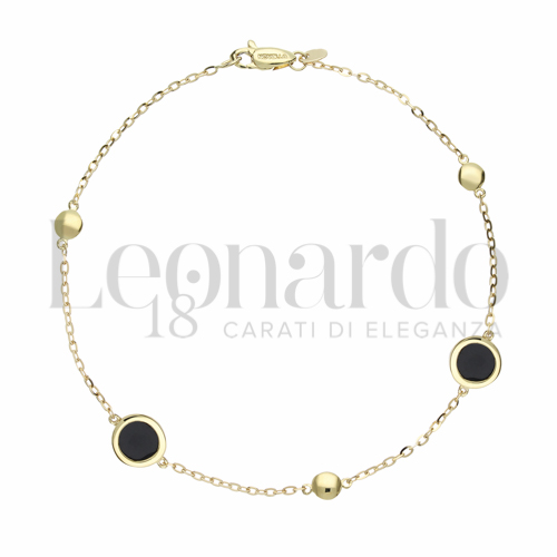 con Onice in Oro Giallo da 2,8gr.