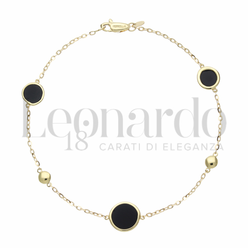 con Onice in Oro Giallo da 3,2gr.