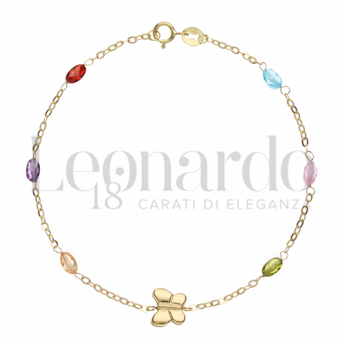 Modello o elemento Elemento pendente con Pietre Colorate in Oro Giallo da 1,5gr.