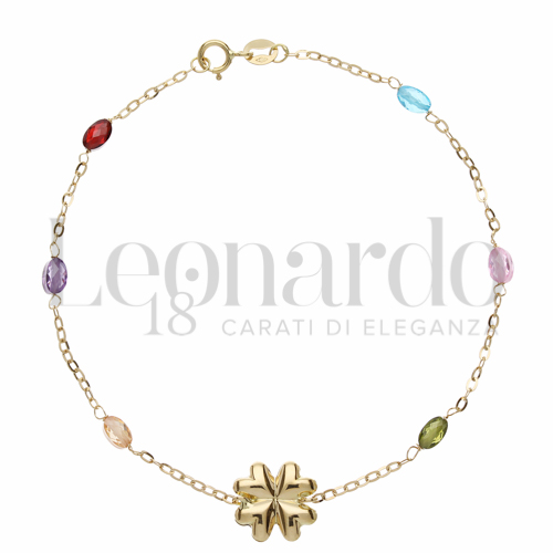 Modello Elemento pendente con Pietre Colorate in Oro Giallo da 1,7gr.