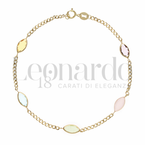 Modello Elemento pendente con Pietre Colorate in Oro Giallo da 1,5gr.