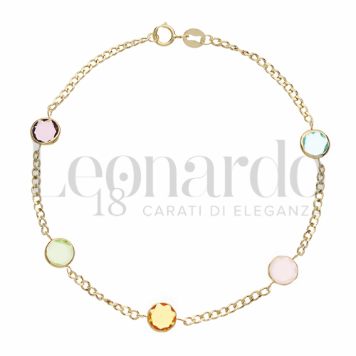 Modello Elemento pendente con Pietre Colorate in Oro Giallo da 1,5gr.