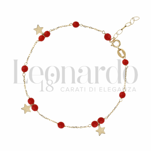 Modello Elemento pendente con Corallo in Oro Giallo da 1,2gr.