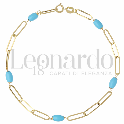con Turchese in Oro Giallo da 1,1gr.