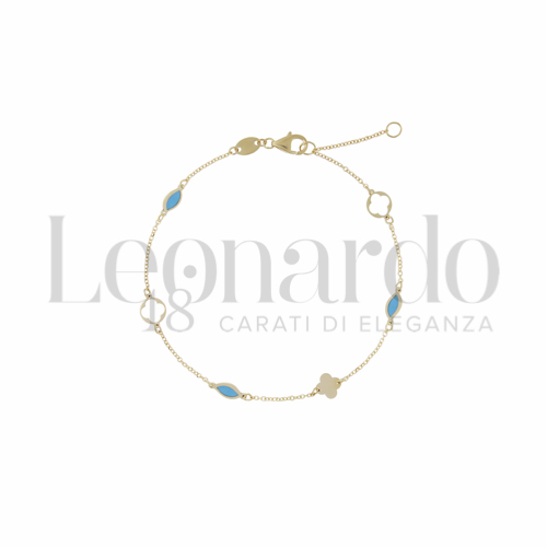 con Turchese in Oro Giallo da 1,3gr.