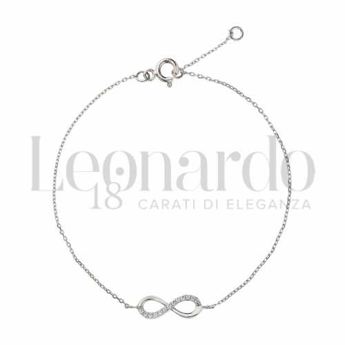 con Mezzo Pavé di zirconi bianchi in Oro Bianco da 1,3gr.