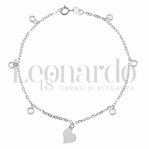 Modello Elemento pendente con Swarovski in Oro Bianco da 1,1gr.