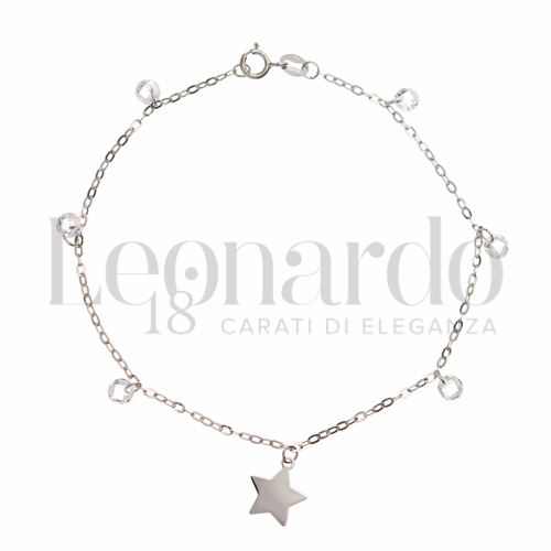 Modello Elemento pendente con Swarovski in Oro Bianco da 1,1gr.