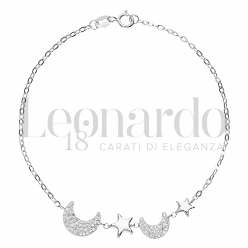 Modello Elementi in linea con Resina e zirconi alternati in Oro Bianco da 1,4gr.