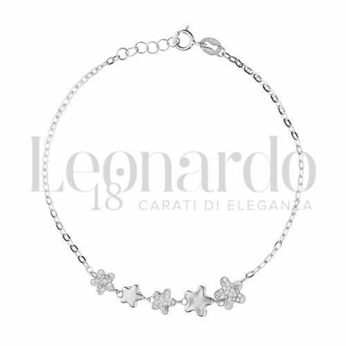 Modello Elementi in linea con Resina e zirconi alternati in Oro Bianco da 1,4gr.