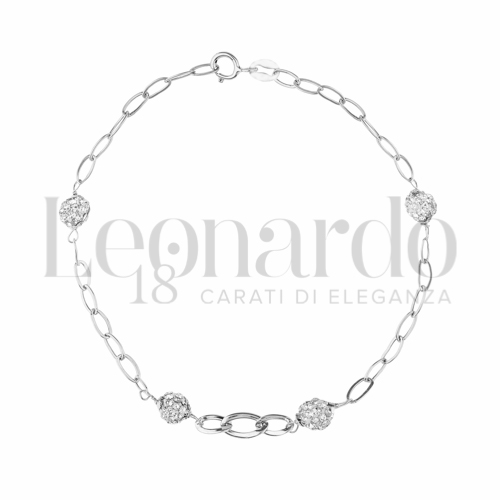 con Resina e zirconi in Oro Bianco da 1,2gr.