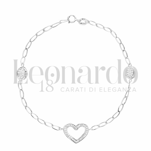 Modello Elementi in linea con Resina e zirconi in Oro Bianco da 1,9gr.