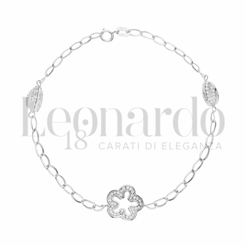 Modello Elementi in linea con Resina e zirconi in Oro Bianco da 2,2gr.