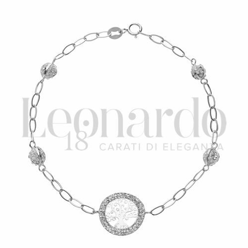 Modello Elementi in linea con Resina e zirconi in Oro Bianco da 1,9gr.