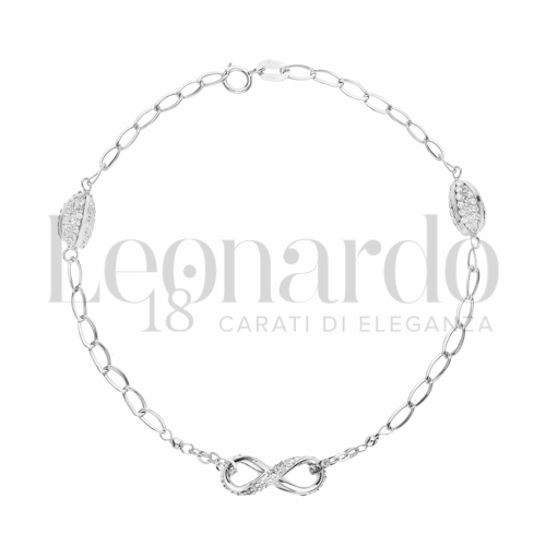 Modello o elemento Elemento in linea con Resina e zirconi in Oro Bianco da 1,6gr.