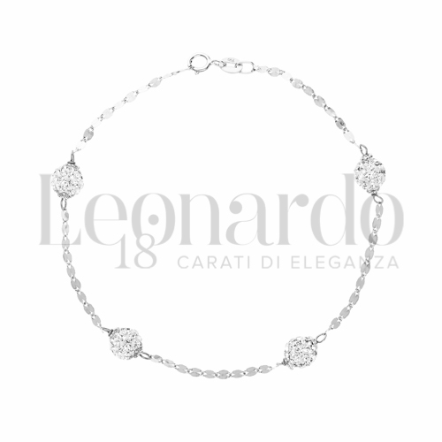 Modello Elementi in linea con Resina e zirconi in Oro Bianco da 1,6gr.