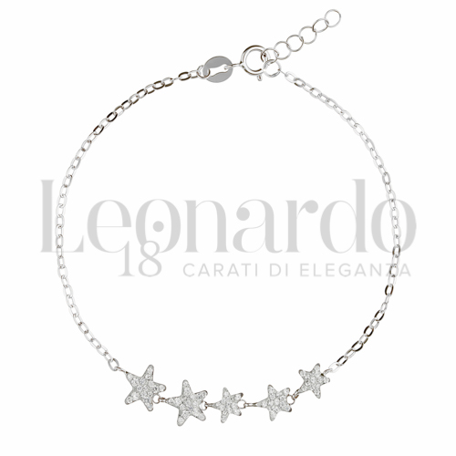 Modello Elementi in linea con Resina e zirconi in Oro Bianco da 1,2gr.