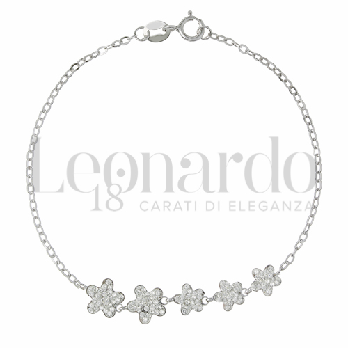 Modello Elementi in linea con Resina e zirconi in Oro Bianco da 1,4gr.